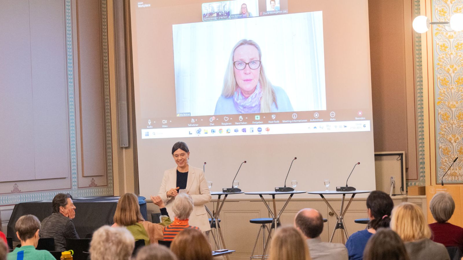 Die renommierte Verhaltensökonomin Iris Bohnet wurde aus Harvard zugeschaltet.